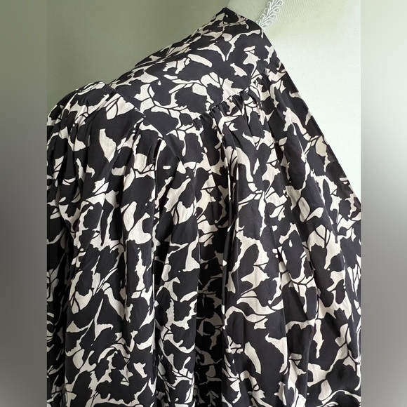 ISABEL MARANT "Arone" Floral Vine Viscose Crepe Draped Dress FR44 US 12 NWT 595$ - Picture 7 of 10